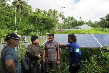 NZMATES Technical team and PLN staff discuss the solar PV plant and electricity supply on Kei Besar Island