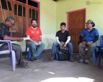 NZMATES team had a meeting with the secretary of Ustutun village - Pulau Lirang