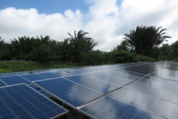 The solar installation in Rahareng village, Kei Besar Island